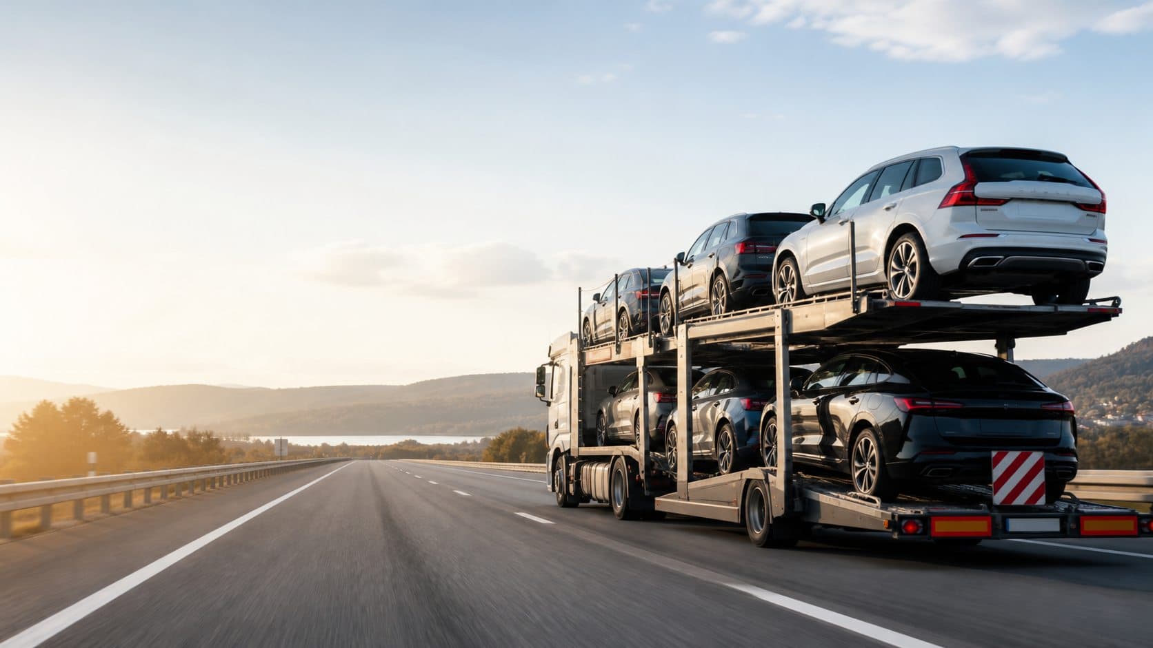 Freight transport route across Europe