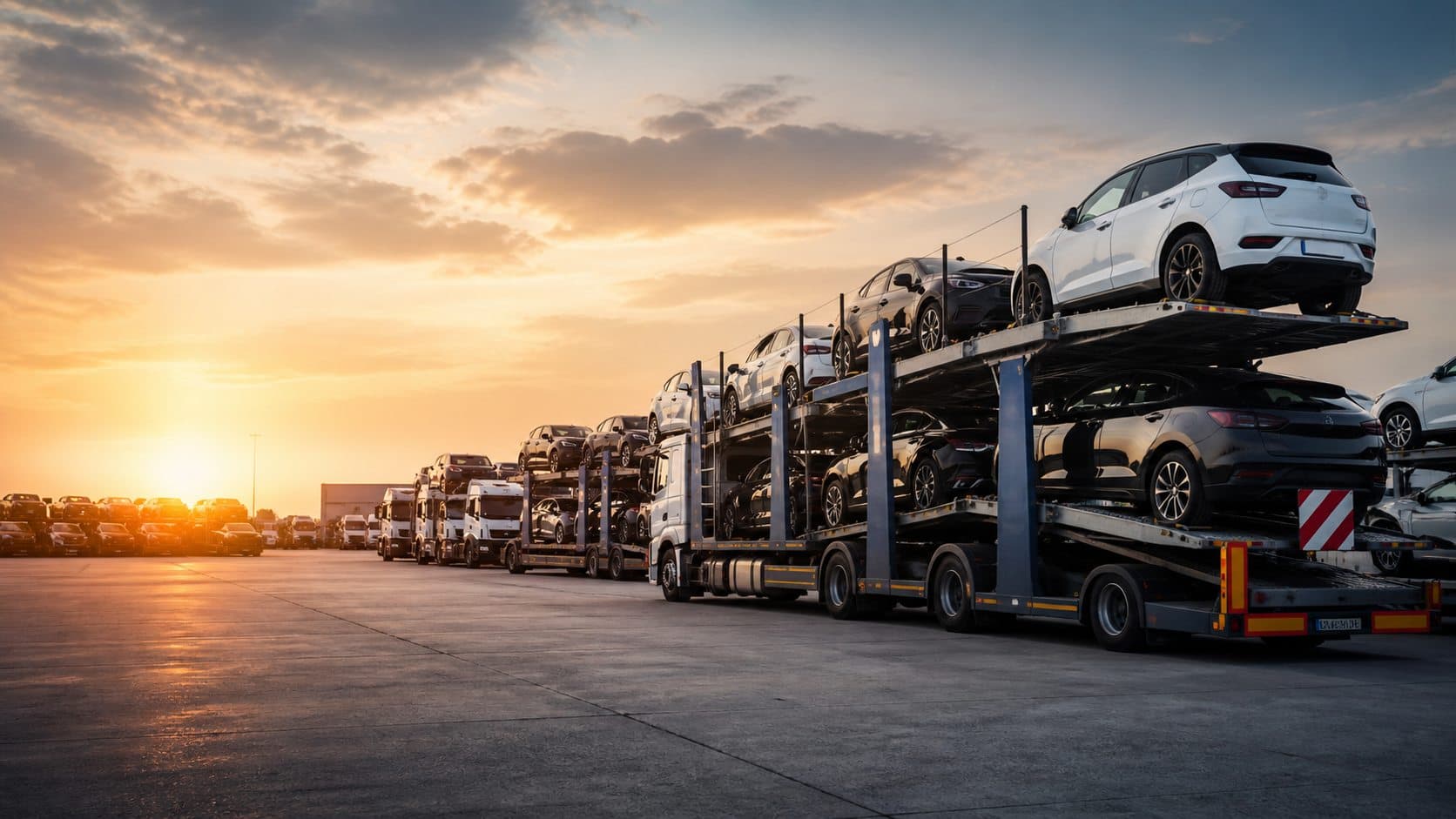 Freight transport in a logistics yard
